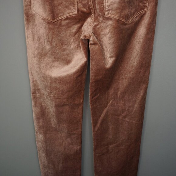 Paige Cindy Velvet Straight Leg Twisted Seam Pants in Warm Suede size 23 - Picture 11 of 16